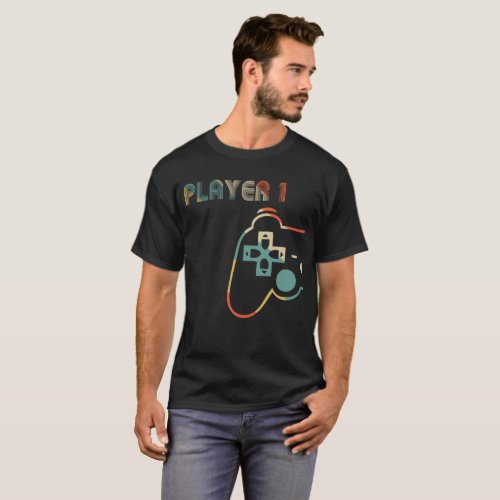 Matching Gamer Couple Player 1 Player 2 T_Shirt