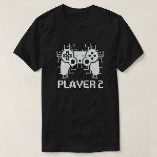 Matching Gamer Couple Player 1 Player 2 T-Shirt