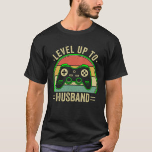 Matching Gaming Level Up To Husband Gamer Newly Ju T-Shirt