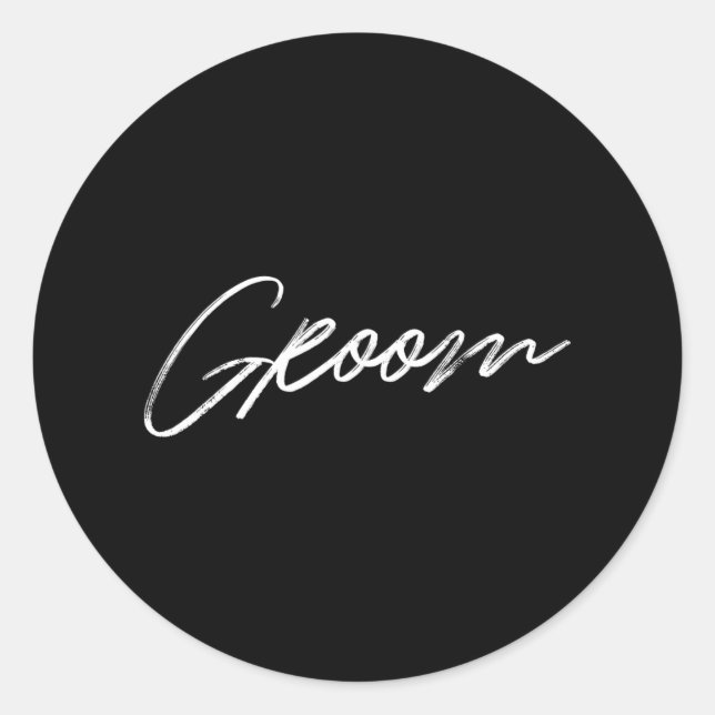 Matching Getting Ready Bride Groom Squad Wedding  Classic Round Sticker (Front)