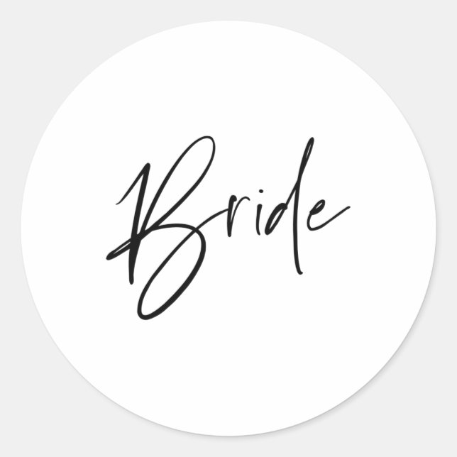 Matching Getting Ready For The Wedding Bride And G Classic Round Sticker (Front)