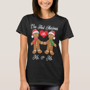 Matching Gingerbread Men Pajamas for Gay Couples C T-Shirt