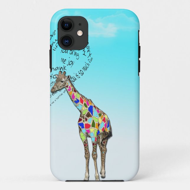 Matching giraffe love heart iphone covers (Back)