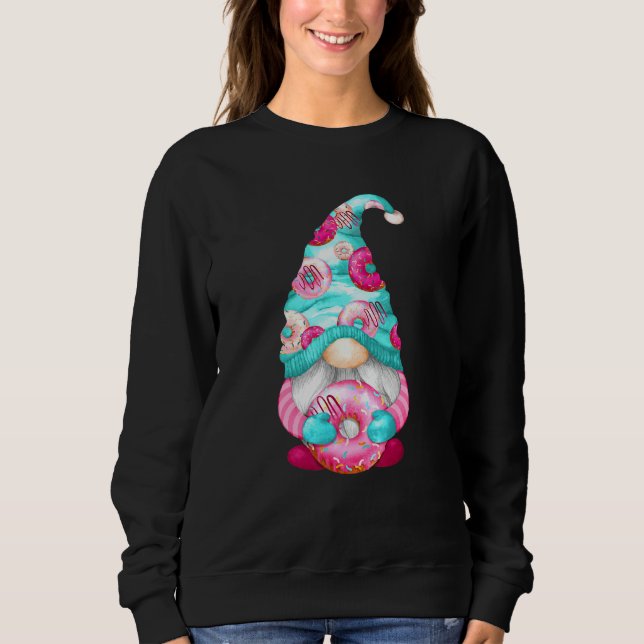 Matching Gnome For Women And Donut  Cute Gnomie Sweatshirt (Front)