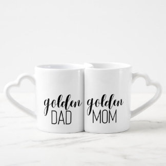 Matching Golden Retreiver Mom Dad Mugs Gift