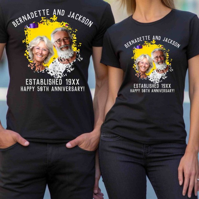 Matching Grandparents Anniversary Photo Name  T-Shirt (Creator Uploaded)