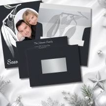 Matching Grey Silver Foil Eucalyptus Christmas