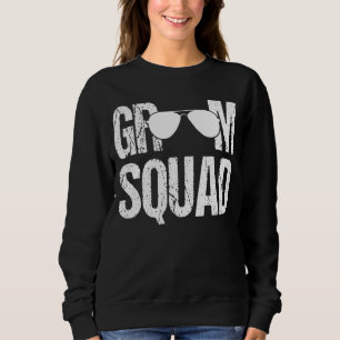 Matching Groomsman Group Bachelor Party Groom Squa Sweatshirt