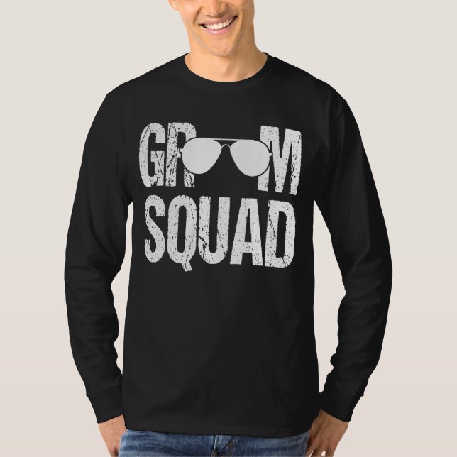 Matching Groomsman Group Bachelor Party Groom Squa T-Shirt (Front)