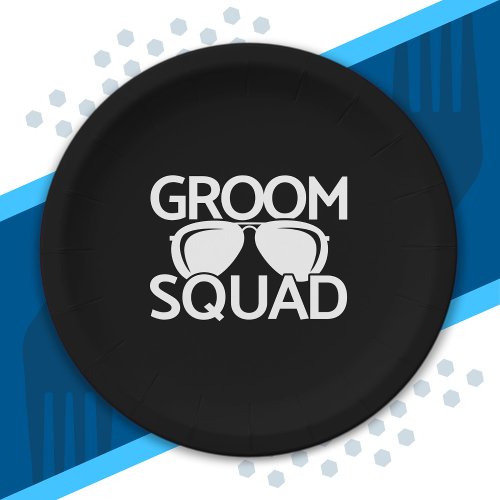 Matching Groomsman Group Bachelor Party Squad Paper Plates