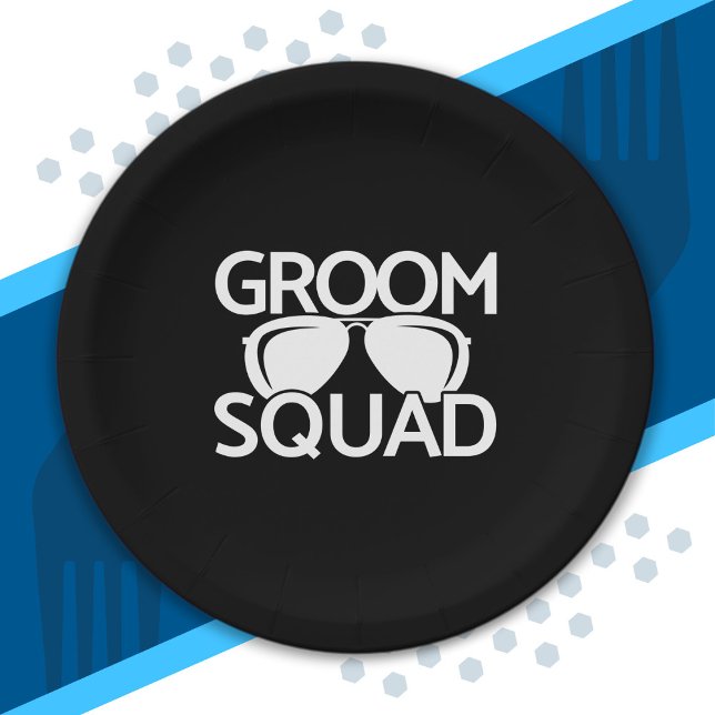Matching Groomsman Group Bachelor Party Squad Paper Plates (Creator Uploaded)