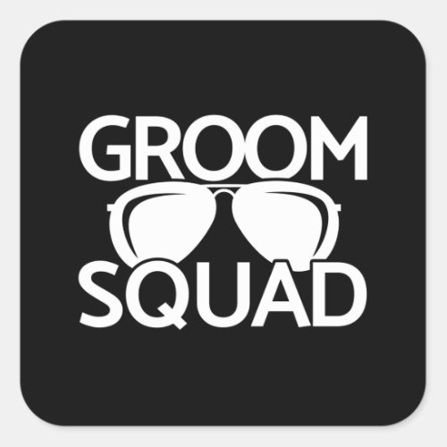 Matching Groomsman Group Bachelor Party Squad Square Sticker