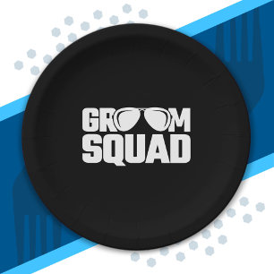 Matching Groomsman Group Groomsmen Bachelor Party Paper Plates