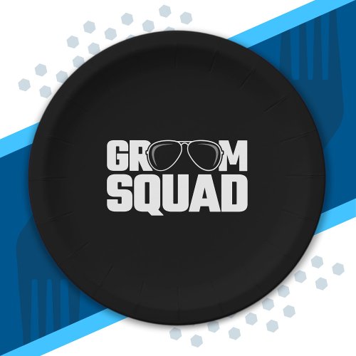 Matching Groomsman Group Squad Bachelor Party Paper Plates
