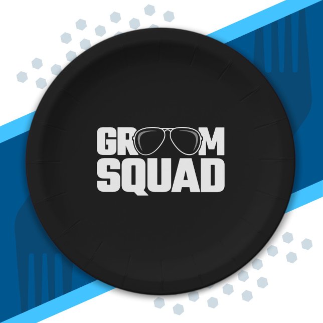 Matching Groomsman Group Squad Bachelor Party Paper Plates (Creator Uploaded)