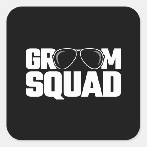Matching Groomsman Group Squad Bachelor Party Square Sticker