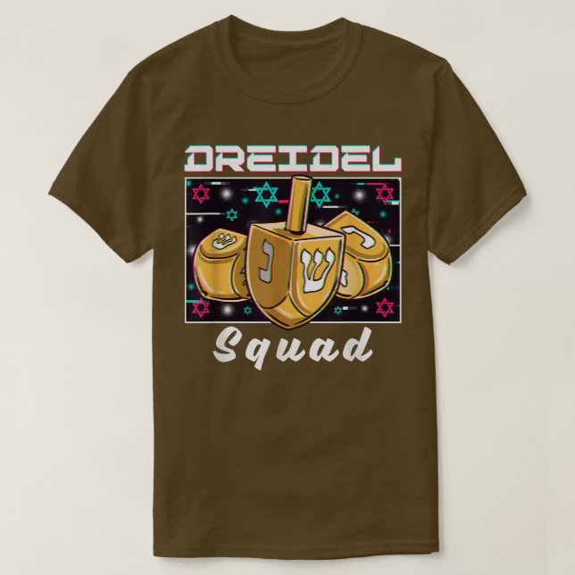 Matching Group Dreidel Squad Hanukkah Jewish Festi T-Shirt (Design Front)