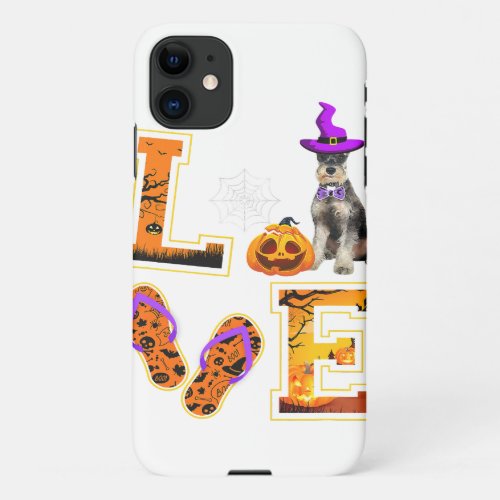 Matching Halloween Costume  Schnauzer Dog Lover iPhone 11 Case