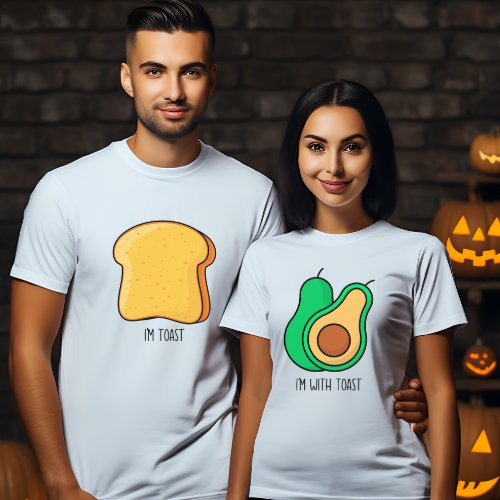 Matching Halloween couple costume avocado toast T_Shirt