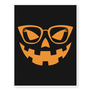 Matching Halloween Scary Creepy Pumpkin Face Temporary Tattoos