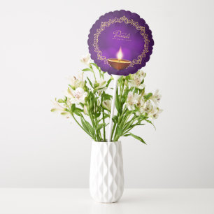 Matching Happy Diwali Purple Medium Balloon