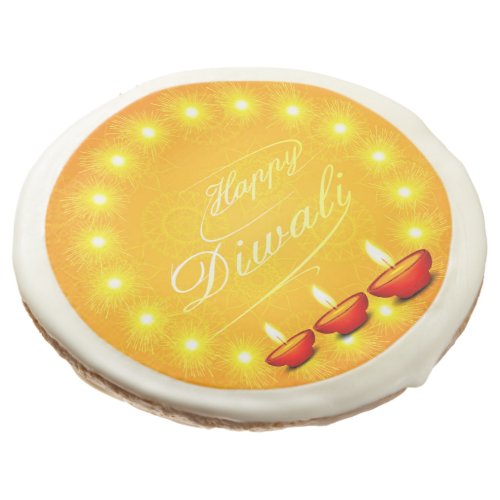 Matching Happy Diwali Yellow Sugar Cookie
