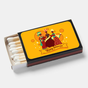 Matching Happy Kwanzaa 3 Ladies  Matchboxes