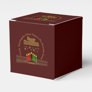 Matching Happy Kwanzaa Seven Principles Favor Boxes