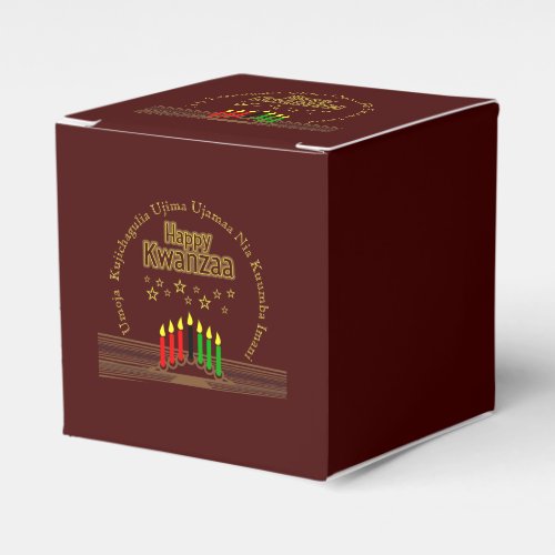 Matching Happy Kwanzaa Seven Principles Favor Boxes