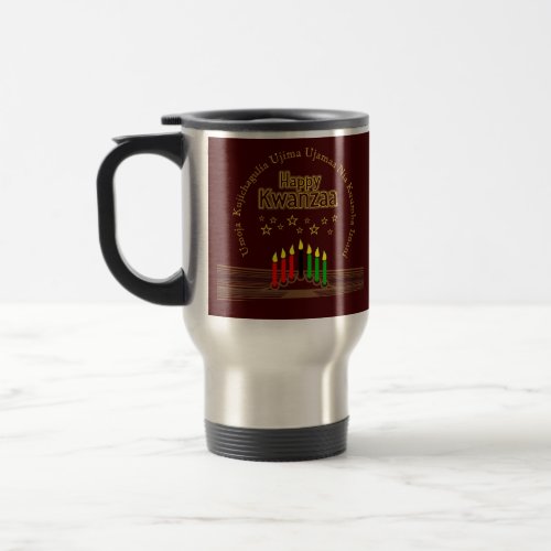 Matching Happy Kwanzaa Seven Principles Travel Mug