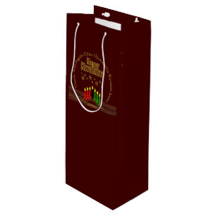 Matching Happy Kwanzaa Seven Principles Wine Gift Bag