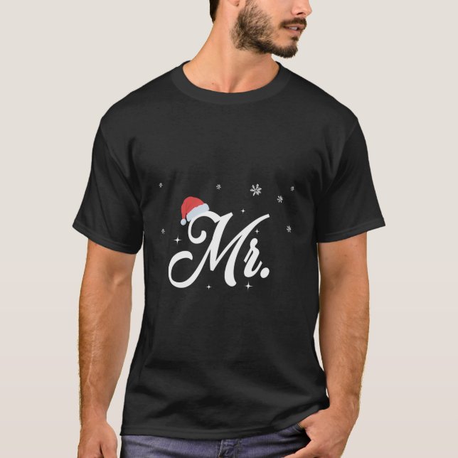 Matching His And Hers Holiday Gifts- Mr And Mrs Ch T-Shirt (Front)