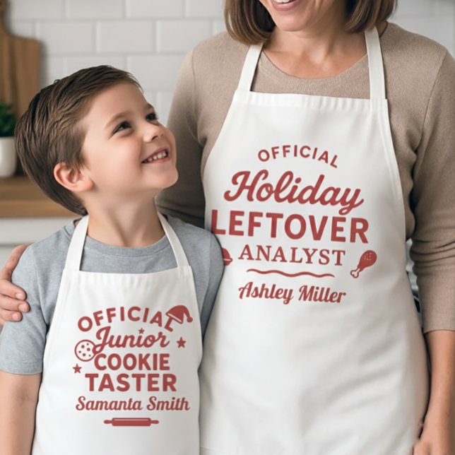 Matching Holiday Apron Set — Mom & Boy (Creator Uploaded)