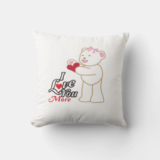 Matching Honeymoon Love You More Couple Style  Throw Pillow