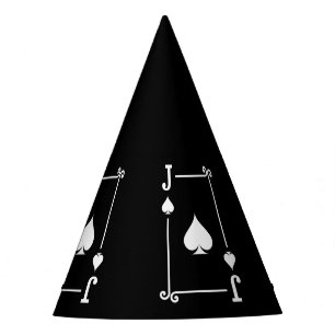 Matching Jack Spades Suit Playing Cards Modern Party Hat