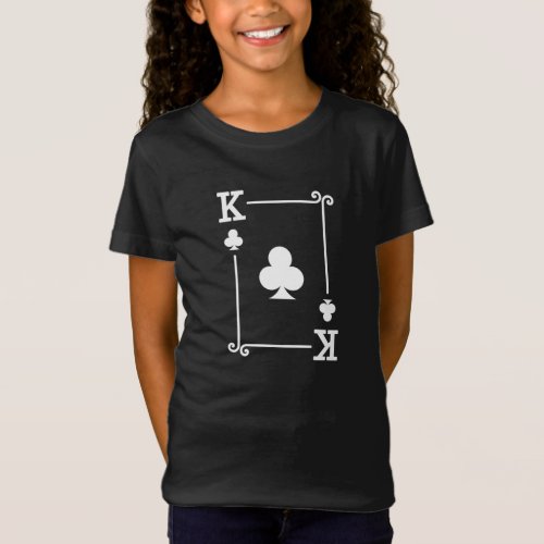 Matching King Clubs Suit Playing Cards Modern T_Shirt
