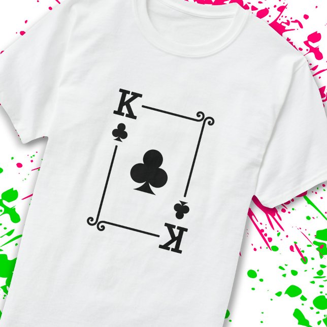 Matching King Clubs Suit Playing Cards Modern T-Shirt (Creator Uploaded)