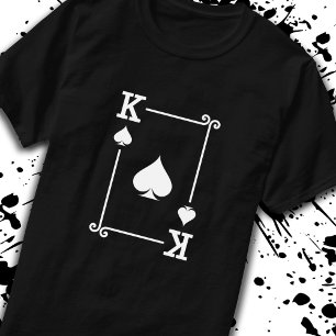 Matching King Spades Suit Playing Cards Modern T-Shirt