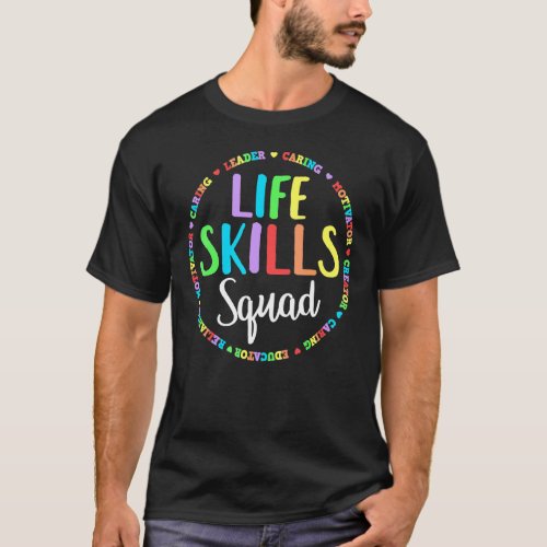 Matching Life Skills Squad Teacher Special Ed Sped T_Shirt