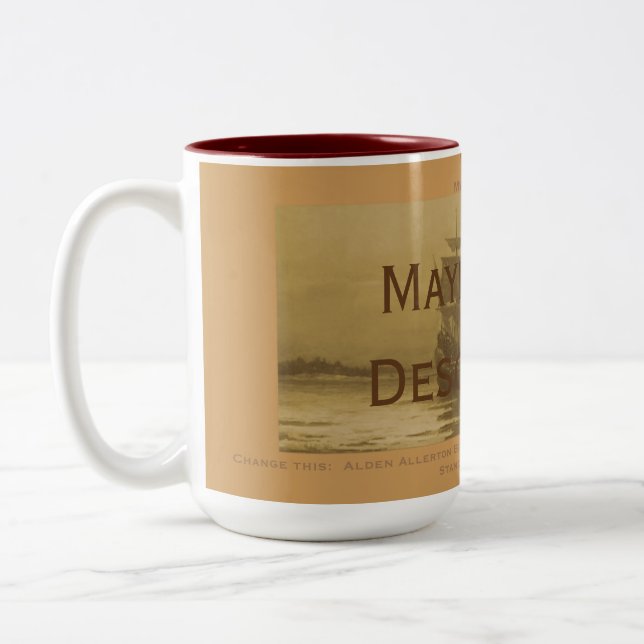 Matching Mayflower Descendants, customized Two-Tone Coffee Mug (Left)