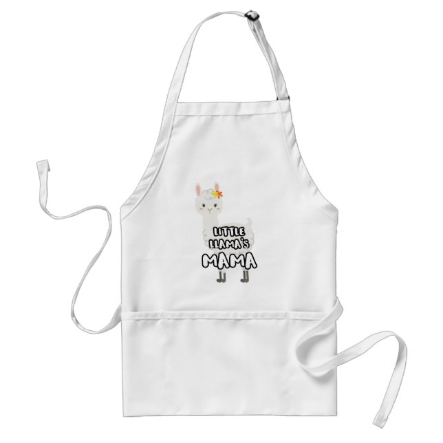 Matching Mother Daughter Little Llamas Mama Adult Apron (Front)
