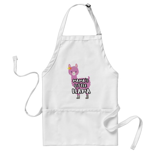 Matching Mother Daughter Mamas Little Llama Adult Apron (Front)