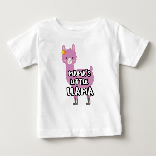 Matching Mother Daughter Mamas Little Llama Baby T_Shirt