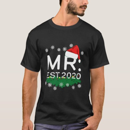 Matching Mr Est 2020 Couples Christmas T_Shirt