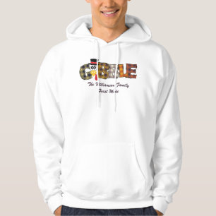 Matching Name Thanksgiving Couple Turkey Gobble B Hoodie
