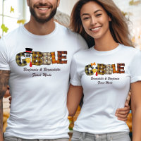 Matching Name Thanksgiving Couple Turkey Gobble B
