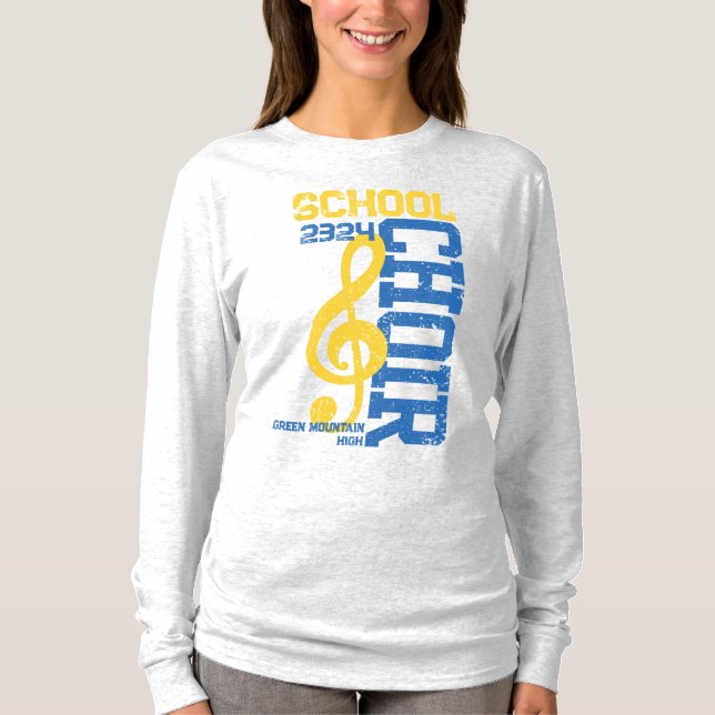 Matching Name Year Choir Group Social Handle T-Shirt (Front)