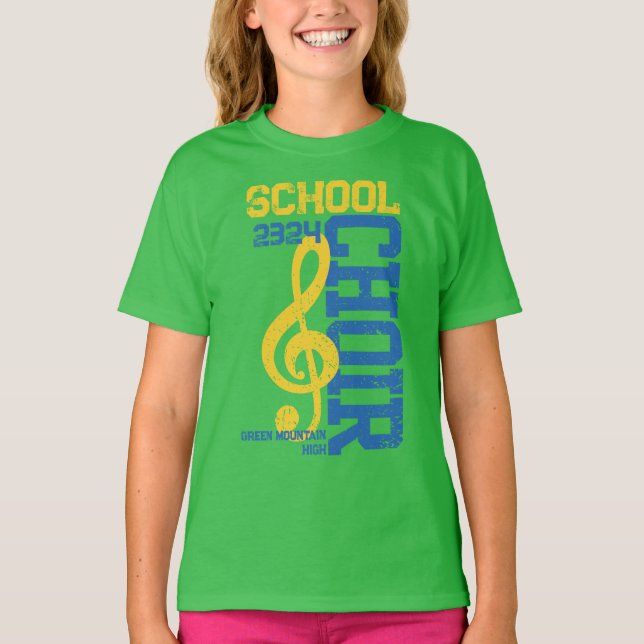 Matching Name Year Choir Group Social Handle T-Shirt (Front)