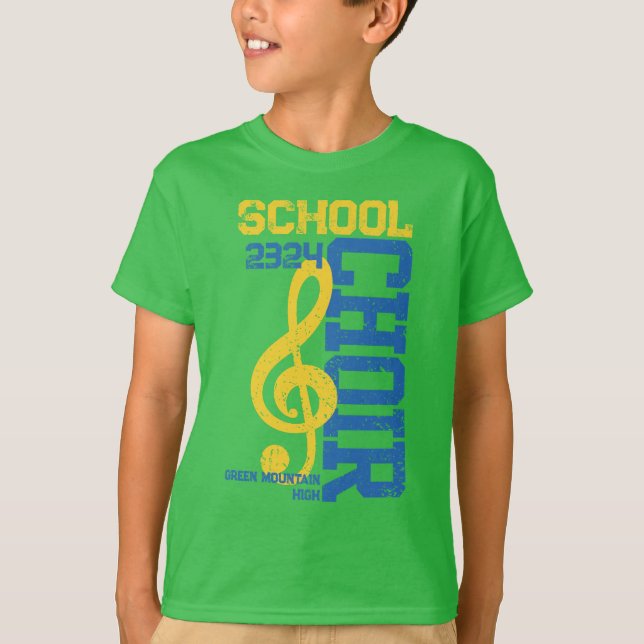 Matching Name Year Choir Group Social Handle T-Shirt (Front)