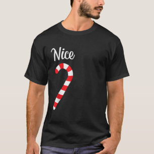 Matching Naughty and Nice Couples Christmas Pajama T-Shirt